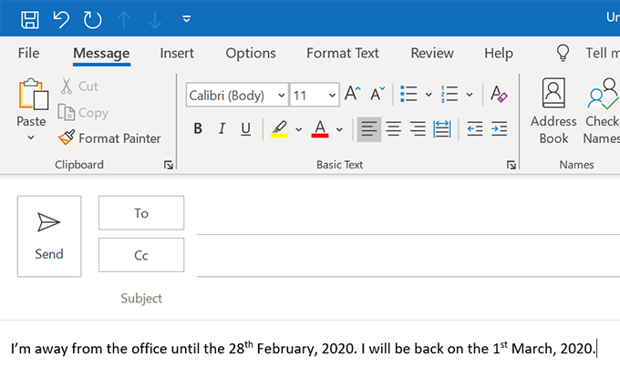 trun off out of office from outlook for mac